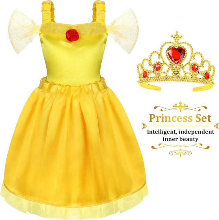 Princess Dress up Clothes for Little Girl Role Play Costume Gift Set Princess Dress up Toys for Toddler Girls