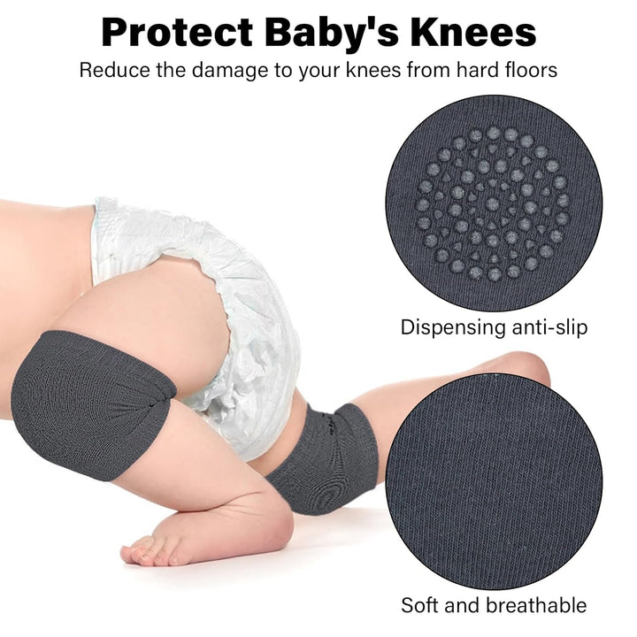 Baby Head Protector Helmet & Baby Knee Pads 3 Pairs Toddler Protector Cap Soft Cotton Cushion, Adjustable Bump-Free Safety Hood to Crawling, Walking, and Running