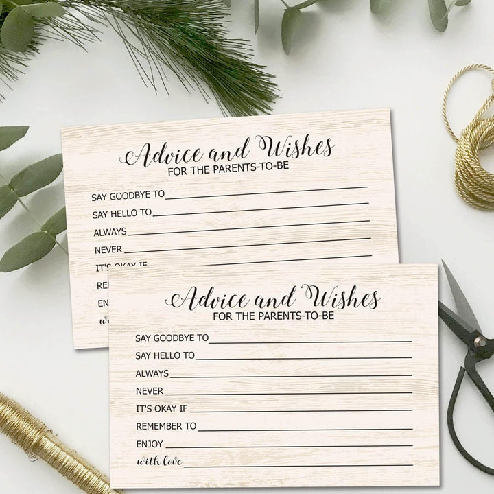 Advice and Wishes for the Mom-To-Be, Baby Advice Cards for New Mom, Perfect for Baby Shower, Baby Shower Game Activities Ideas, New Mom Gifts, Pack of 50, 4X6 Inch