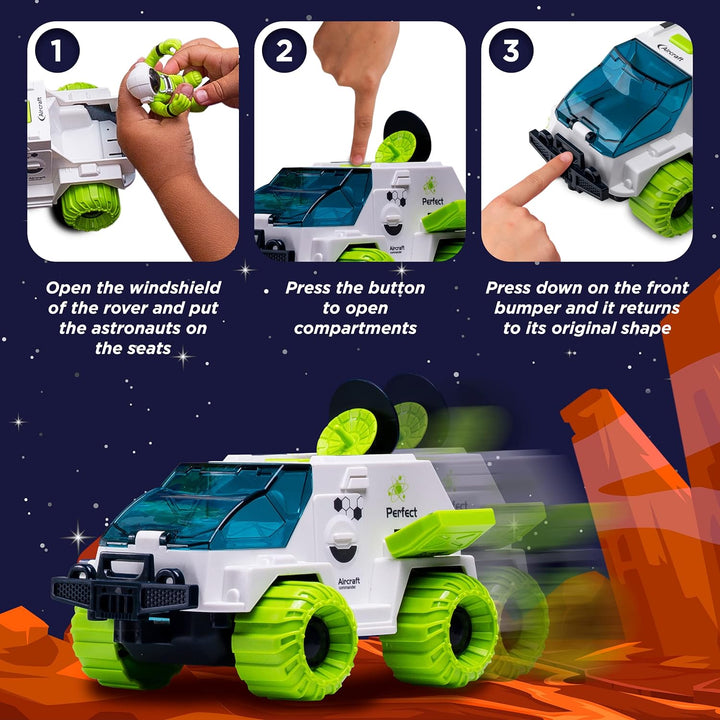 [Upgraded Set] Space Toys for Kids 3 4 5 6 7 8, Space Shuttle with Rocket Ship Toys - 4 Astronauts, Station, & Rover, Spaceship Toy, Rocketship Solar System Playset