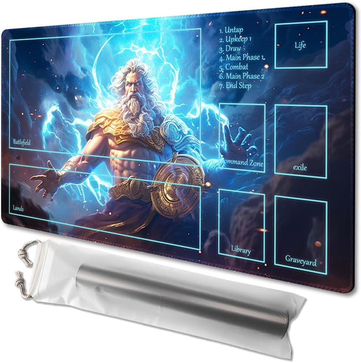 MTG Playmat Size 24X14In Free Storage Bags Non-Slip Backing, Ideal for Card Game Enthusiasts TCG Playmat (Shadow Dragon-No Deck)