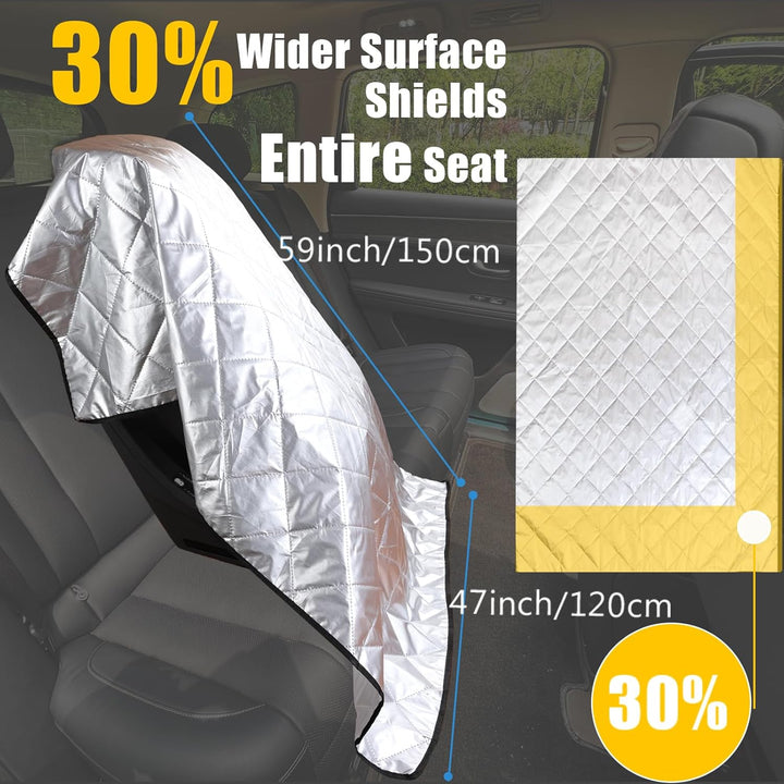 Car Seat Sun Shade Cover Cooling for Baby Car Seat Belts 30% Wider Coverage Summer Car Travel Accessory