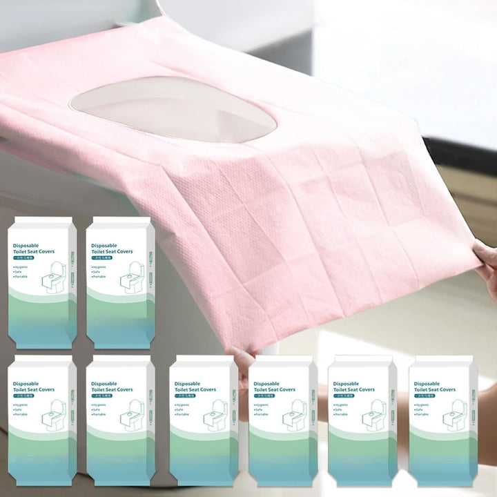 50 Pack Toilet Seat Covers Disposable 16X24 Inch XL Portable Toilet Liners Travel Seat Cover for Outdoors,Hotel, Hospital, Travel, Public Toilet Seat Cover (50Pack, BLUE)