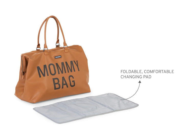 the Original Mommy Bag, Large Baby Diaper Bag, Mommy Hospital Bag, Leatherlook Brown