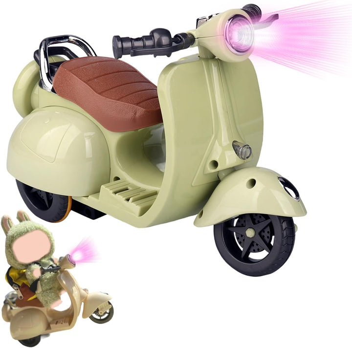 Scooter for La Buu Accessories, Cute Light-Up and Musical Seat with 360° Rotation, Fits 17Cm Labuu Dolls – Perfect for Labub Collectors , Batteries Not Included (Grey)