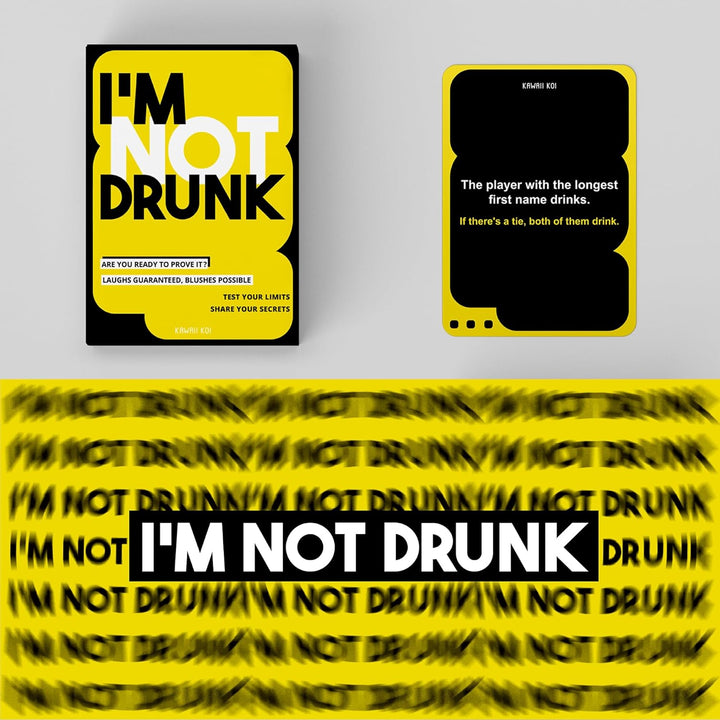 I'M NOT DRUNK - Party Drinking Game for Game Nights - 21St Birthday Gift & Bachelorette Party Game with 55 Amusing Cards - Hilarious Unforgettable Drinking Card Game - Get the Party Started