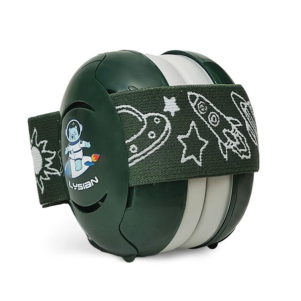 Baby Noise Reduction Earmuffs – Noise Cancelling Headphones for Infants and Kids, Perfect for Travel, Airplanes, Concerts, Fireworks. 25Db Sound Block, Dark Green