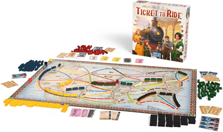 Ticket to Ride Board Game (2025 Refresh) - a Cross-Country Train Adventure for Friends and Family, Strategy Game for Kids & Adults, Ages 8+, 2-5 Players, 30-60 Minute Playtime