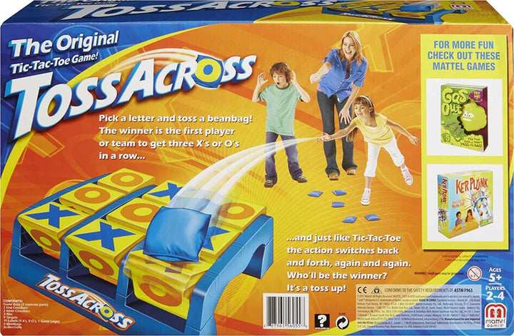 Toss across Kids Outdoor Game, Bean Bag Throw for Camping & Family Nights, Get 3-In-A-Row for 2 to 4 Players