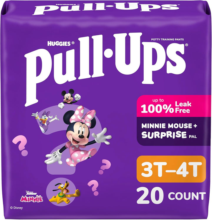 Girls' Potty Training Pants, Size 3T-4T Training Underwear (32-40 Lbs), 112 Count (4 Packs of 28)
