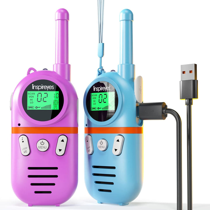Walkie Talkies for Kids Rechargeable,Toys for Boys and Girls Ages 3-12, 3 Pack Long Range 2-Way Radios, Birthday Gifts,Christmas Stockings, Outdoor Play, Family Games, Hiking Camping Gear