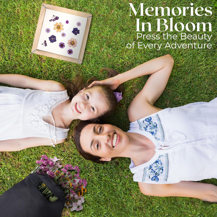 Extra Large Flower Press Kit | 11"X11" 10 Layers Wooden Pressing Boards, Tools & Bag | Crafting Kits for Adults & Kids | DIY Pressed Flower Plant Preservation Kit | Bouquet Preservation | Great Gift