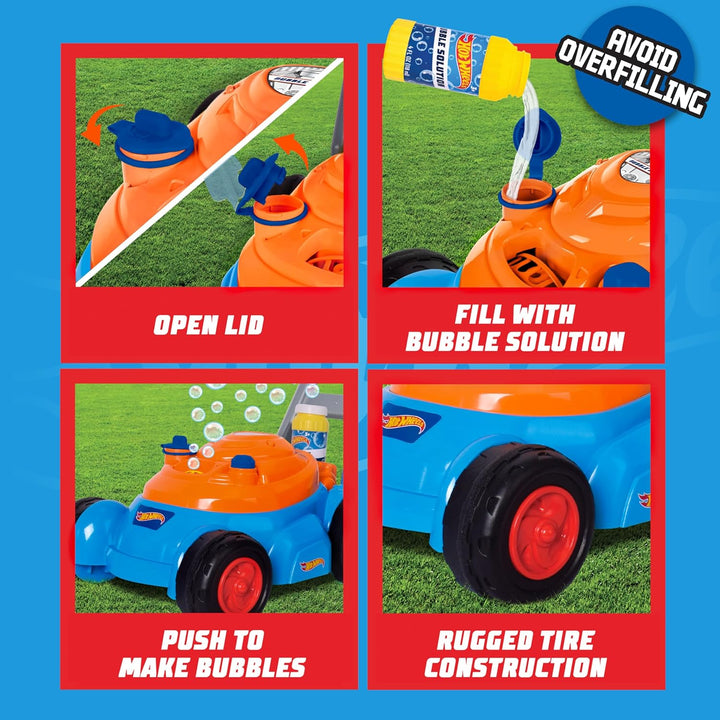 ™ Bubble Lawn Mower for Toddlers, Bubble Blowing Machines, Indoor/Outdoor Gardening Toy, Birthday Gift for Prechool Girls and Boys, No Batteries Required, Includes Bubble Solution, 2+
