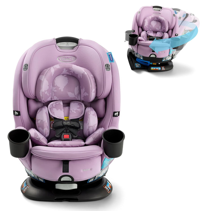 Turn2Me 3-In-1 Rotating Convertible Car Seat, Cambridge, Featuring Headrest and Harness Adjust, Easy Installation and Steel Reinforced Frame
