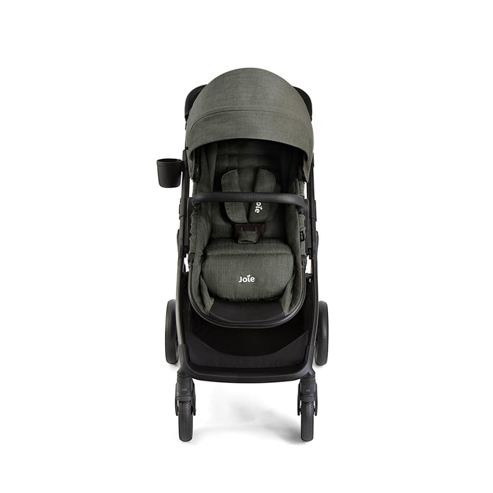 Ginger 4-In-1 Convertible Pramette and Stroller, Height Adjustable Seat, All-Wheel Suspension, Extra Storage – for Newborns and Toddlers (Evergreen)