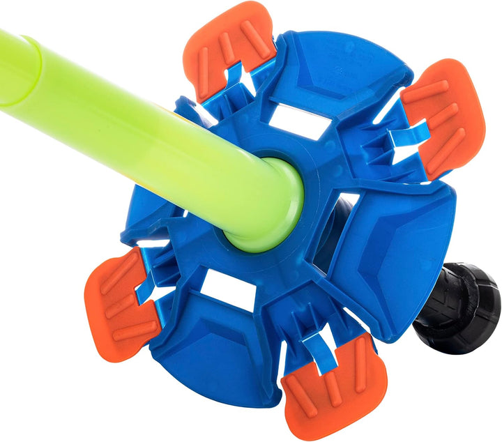 Nerf Duel Swords Set - Retractable Swords with Glow in the Dark Feature - Integrated Knockdown Targets - Kids Fencing Game, Green, Blue, Orange