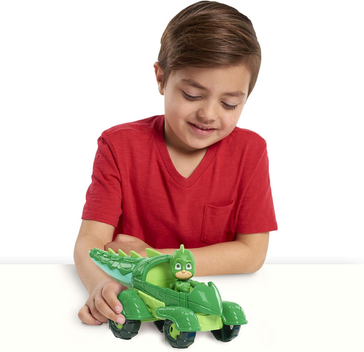 Gekko & Gekko Mobile, 2-Piece Articulated Action Figure and Vehicle Set, Green, Kids Toys for Ages 3 up by