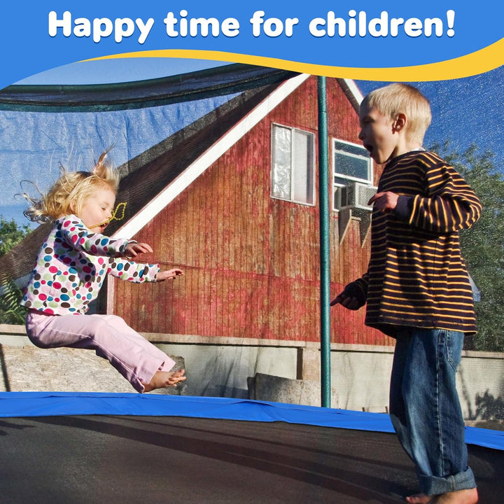 Trampoline Safety Pad 12FT 14FT Replacement Pad Safety Spring Cover, Waterproof Accessory, Round, Blue (Mat Only)