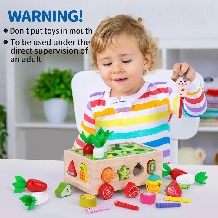 Toddlers Montessori Wooden Educational Toys for Baby Boys Girls Age 1 2 3 Year Old, Shape Sorting Toys 1St One First Birthday Girl Gifts for Kids 1-3, Wood Preschool Learning Fine Motor Skills Game