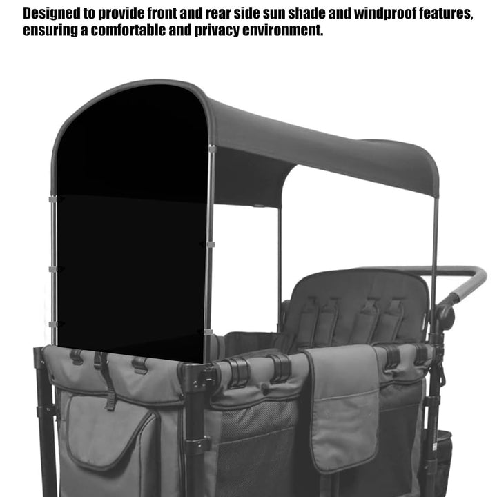 Side Breathable Sunshade Canopy with Clamps,Front and Rear Fence Shields Compatible with Wonderfold Stroller Wagons W2/W4 All Model(2 Pack)