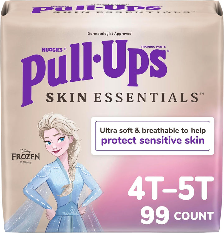 Girls' Skin Essentials Potty Training Pants, Training Underwear, 3T-4T (32-40 Lbs), 68 Ct