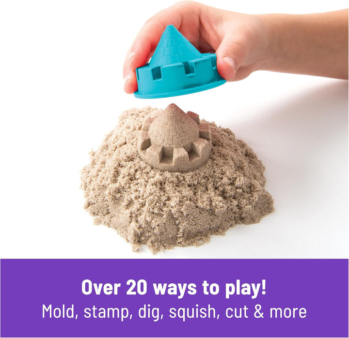 , Folding Sand Box with 2Lbs Play Sand, 7 Molds & Tools, Sensory Toys for Kids Ages 3 and Up