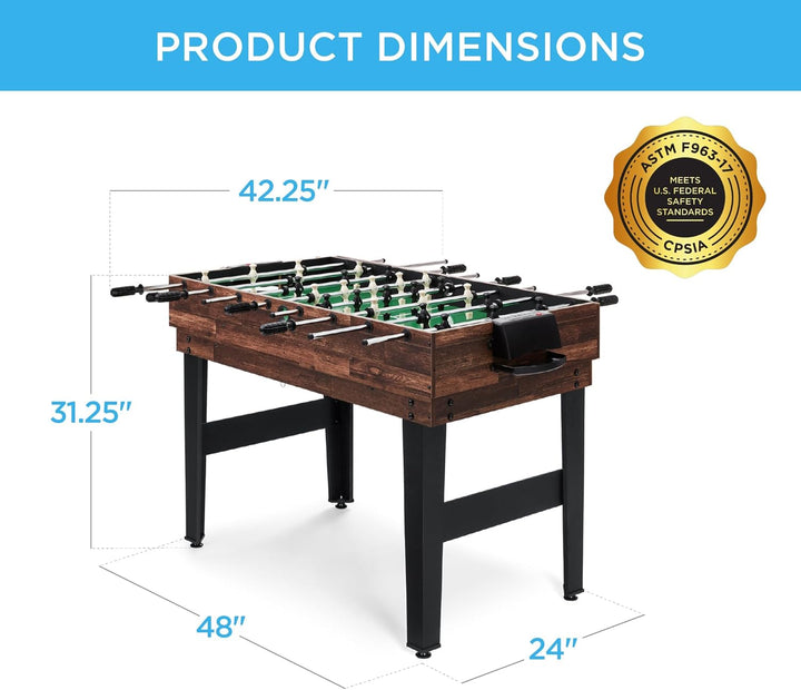 2X4Ft 10-In-1 Combo Game Table Set for Home, Game Room, Friends & Family W/Hockey, Foosball, Pool, Shuffleboard, Ping Pong, Chess, Checkers, Bowling, and Backgammon