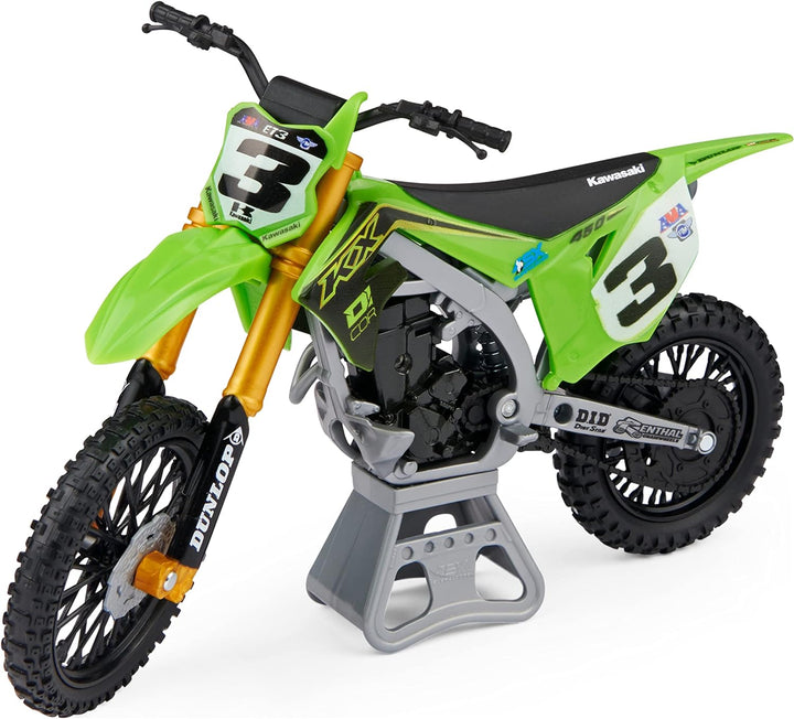 , Authentic Shane Mcelrath 1:10 Scale Collector Die-Cast Toy Motorcycle Replica with Race Stand, for Collectors and Kids Age 5 and Up