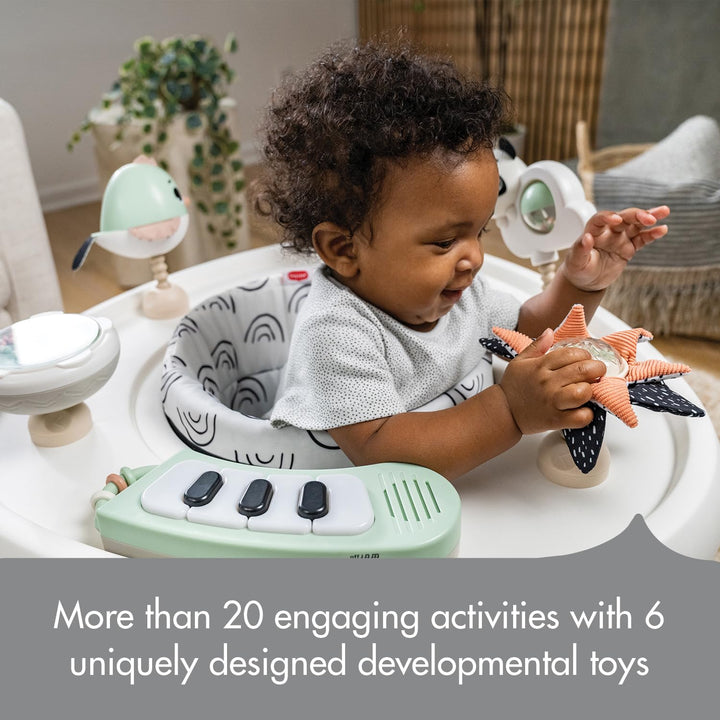 5-In-1 Here I Grow Stationary Activity Center – Black & White Décor Collection, Black & White