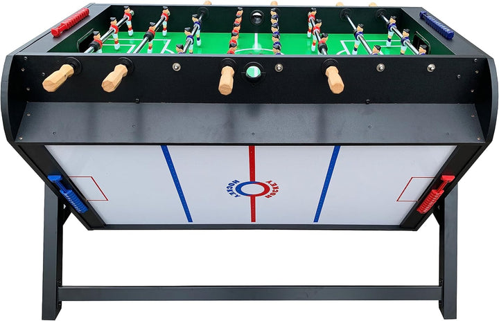 Triplex 55″ Telescopic Rods 3-In-1 Swivel Multi Game Table - Combo Game Table Set - Billiards, Air-Hockey and a Foosball for Home, Game Room, Friends and Family!