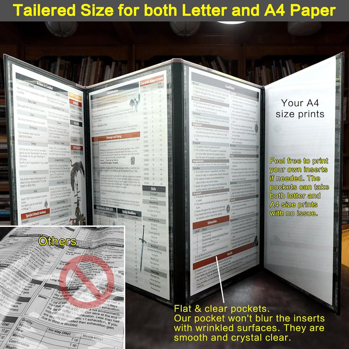 DND DM Screen, Master Screen Compatible with Dungeons and Dragons Board Games Masters, TTRPG Accessories DND Gifts for DM Dungeons Masters