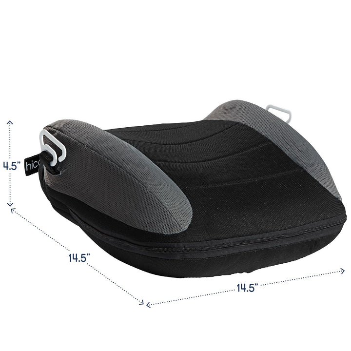 Uberboost Inflatable Booster Car Seat | Blow up Narrow Backless Booster Car Seat for Travel | Portable Booster Seat for Toddlers, Kids, Child | Black/Gray