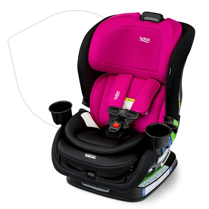 Poplar Convertible Car Seat, 2-In-1 Car Seat with Slim 17-Inch Design, Clicktight Technology, Stone Onyx
