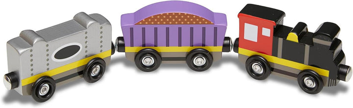 Wooden Magnetic Train Cars - 8 Piece Educational and Skill-Building Wooden Toy for Boys and Girls