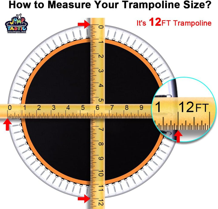 Trampoline Mat, Fits 12 Ft Frame, with 72 V-Rings Fits 5.5 Inch, Trampoline Replacement Mat (Mat Dia:127In), Reinforce, Uv-Resistant, with Spring Hook and Gloves
