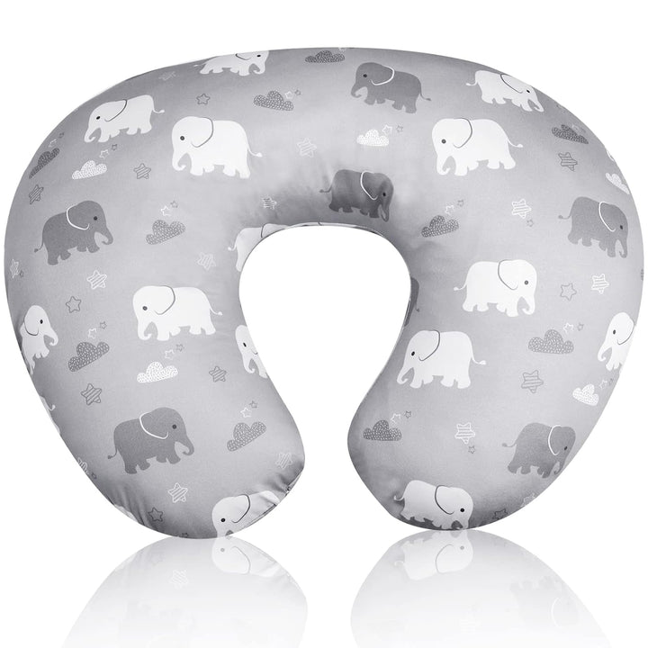Dinosaur Nursing Pillow Cover, Breastfeeding Pillow Slipcover for Baby Boys & Girls, Nursing Pillow Case for Newborn, Soft Fabric Fits Snug on Infant, Washable & Breathable, Watercolor Dinosaur Blue