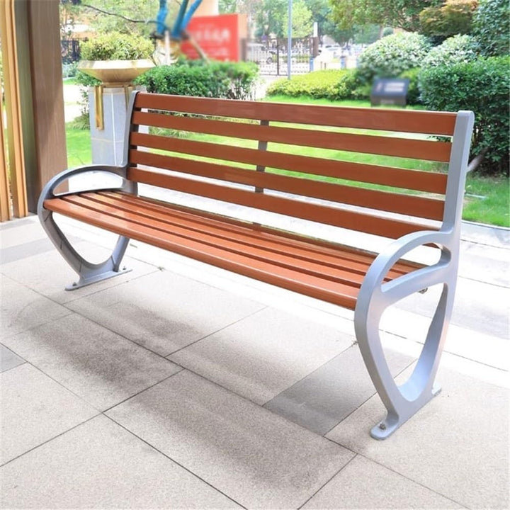 Outdoor Garden Bench Outdoor Benches, Patio Park Benches with Backrests, Cast Aluminium Benches, Leisure Chairs for Porch Garden Poolside Lawn Park Bench(Large)