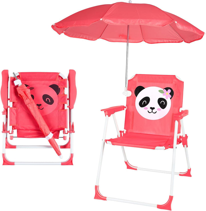 Kids Beach Chair with Umbrella Folding Lawn and Camping Chair with Summer Shade for Beach, Pool, Travel and Outdoor (For 1-5 Years Old)