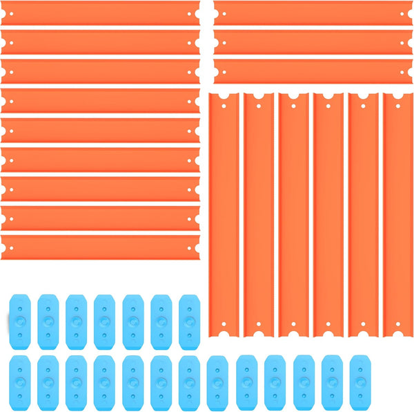 Replacement Track Set Builder Pieces for Hot Wheels Toy Cars 36-Piece Straight Track Set, Connectors Included, 15 Feet of Track