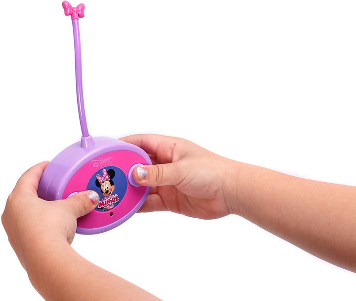 Disney Junior Minnie Mouse Roadster RC Car with Polka Dots, 27 Mhz, Pink with White Polka Dots, Standard (97161)