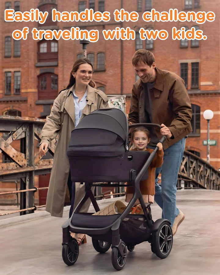 Universal Stroller Board - Stroller Attachment for Toddler to Ride,Detachable 2 In1 Sit and Stand Toddler Stroller Attachment,Holds Children up to 55 Lbs Stroller Seat Attachment.(Black)