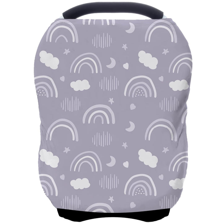 Car Seat Covers Canopy Cover - Multi-Use Cover Carseat Canopy, Breathable Breastfeeding Cover, Car Seat Covers for Bbies, Boys & Girls Shower Gifts (Dark Blue Dinosaur)