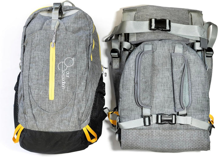 Shoulder Hiking Carrier for Child and Toddler with Sunshade and Detachable Backpack by Our Expedition