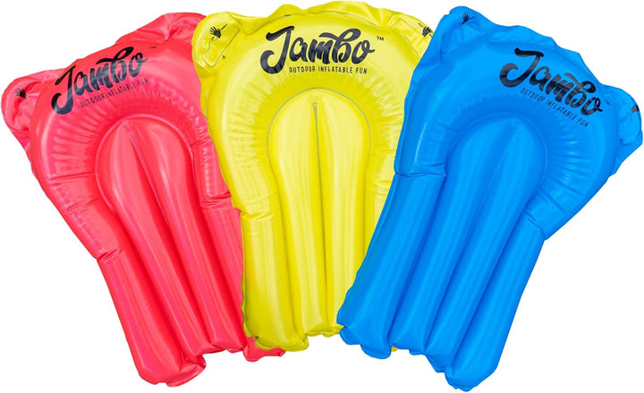 3 Pack Inflatable Body Boards for Water Slides, Boogie Boards for Pool, Lake & Slip Slides, Lightweight Floating Water Toys for Kids & Adults