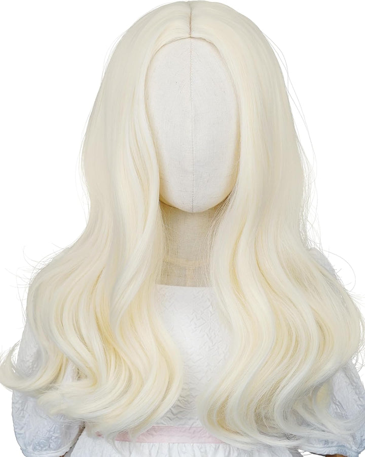 Long Straight Black Kids Wig with Flower Hair Clip, Wigs for Girls Toddler Cosplay 27.6'' Synthetic Hair + Wig Cap for Halloween Party Daily Costumes