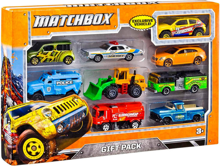 Toy Cars or Trucks 8-Pack, Set of 8 Die-Cast 1:64 Scale Vehicles, Themed Multipack, Including 1 Exclusive (Styles May Vary)