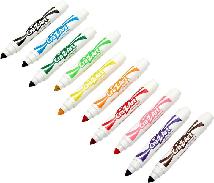 Classic Super Washable Markers, Broad Tip, Assorted Barrel, Assorted Ink, Pack of 10 Markers
