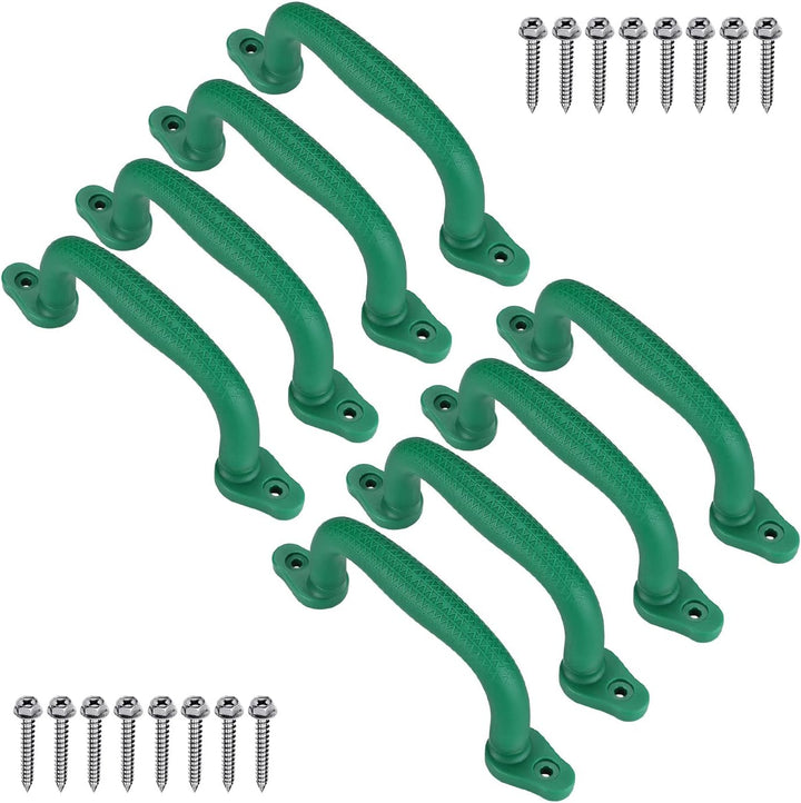 Set of 4 Safety Playground Handles,Swing Set Kids Safety Hand Grips for Playset, Climbing Frame, Play House,Climbing Frame, Play House Handles(Green)