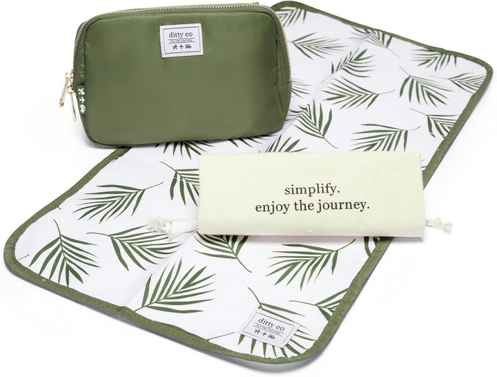 Mini Diaper Bag Belt Bag with Changing Pad - Compact Crossbody for Moms - Hands-Free Baby Travel Essentials - Stylish and Lightweight for On-The-Go Parents - Waterproof and Washable Design