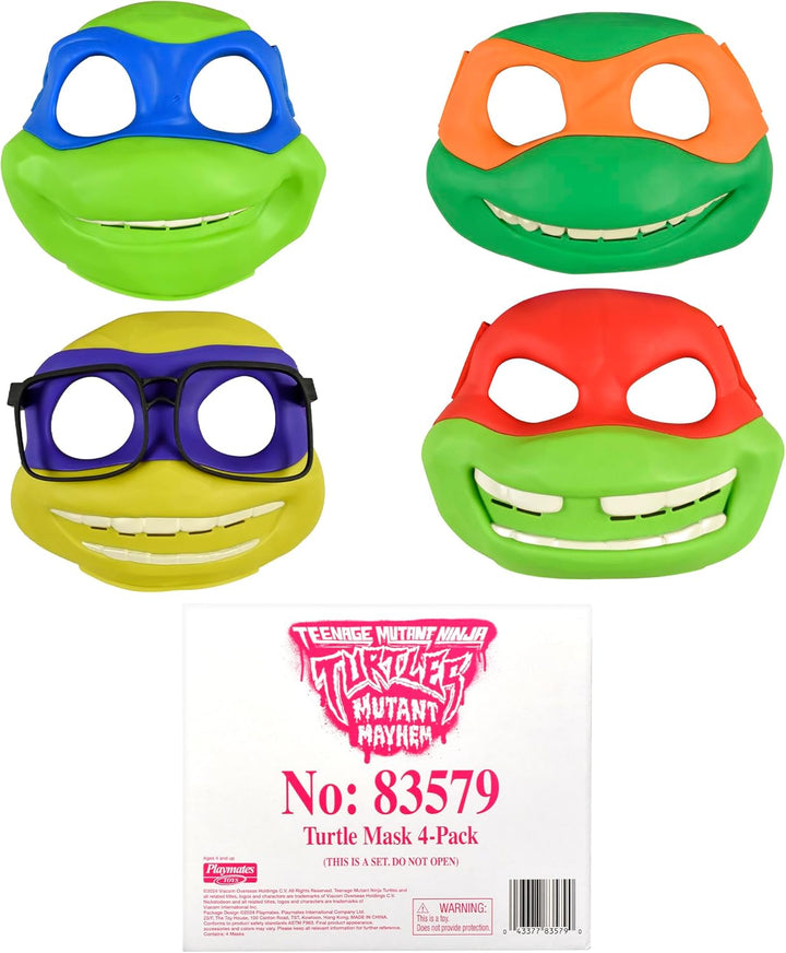 : Mutant Mayhem Turtle Mask 4-Pack by